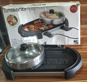 Ambiano 2-in-1 Electric Grill With Hot Plate