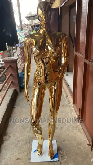 Busty Size 12 Dark Gold Chrome Female Mannequin
