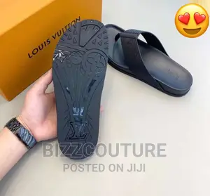 Original LOUIS VUITTON Leather Slippers Available in Store