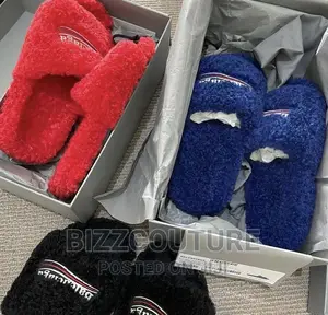 Original BALENCIAGA Fur Slides Available in Store