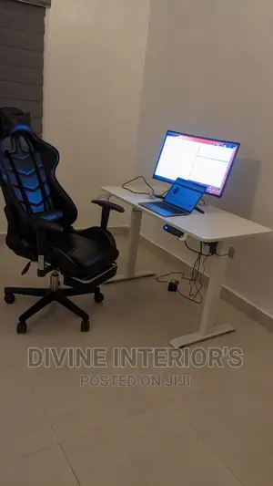 Office Chair and Height Adjustable Table