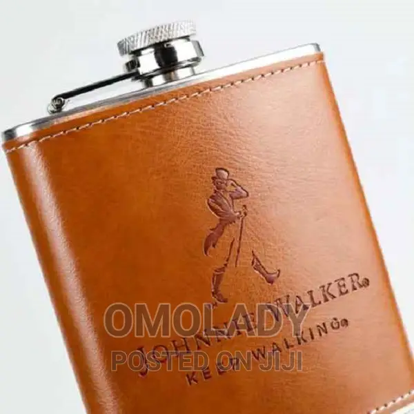Johnnie Walker Hip Flask - Brown