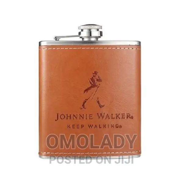 Johnnie Walker Hip Flask - Brown