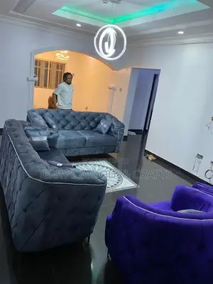 Luxury 8 Seater Living Room Fabric Made Royal Sofa Chair.