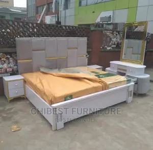Quality 7by6 Set of Upholstery Padded Bed Frame