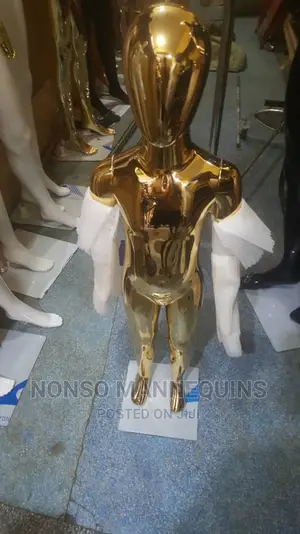 Age 4 To 7 Years Gold Chrome Kids Mannequins
