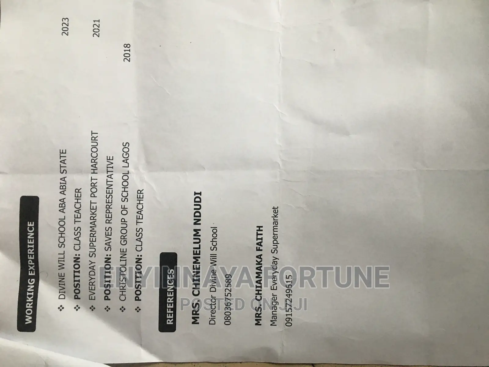 Sales Telemarketing CVs