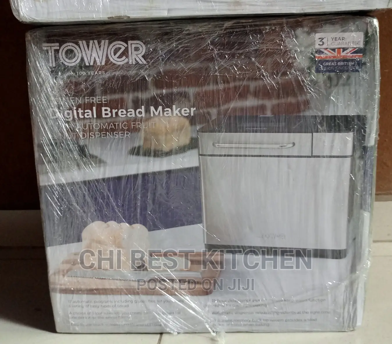 Tower Digital Stainless Steel Bread Maker With Nut Dispenser