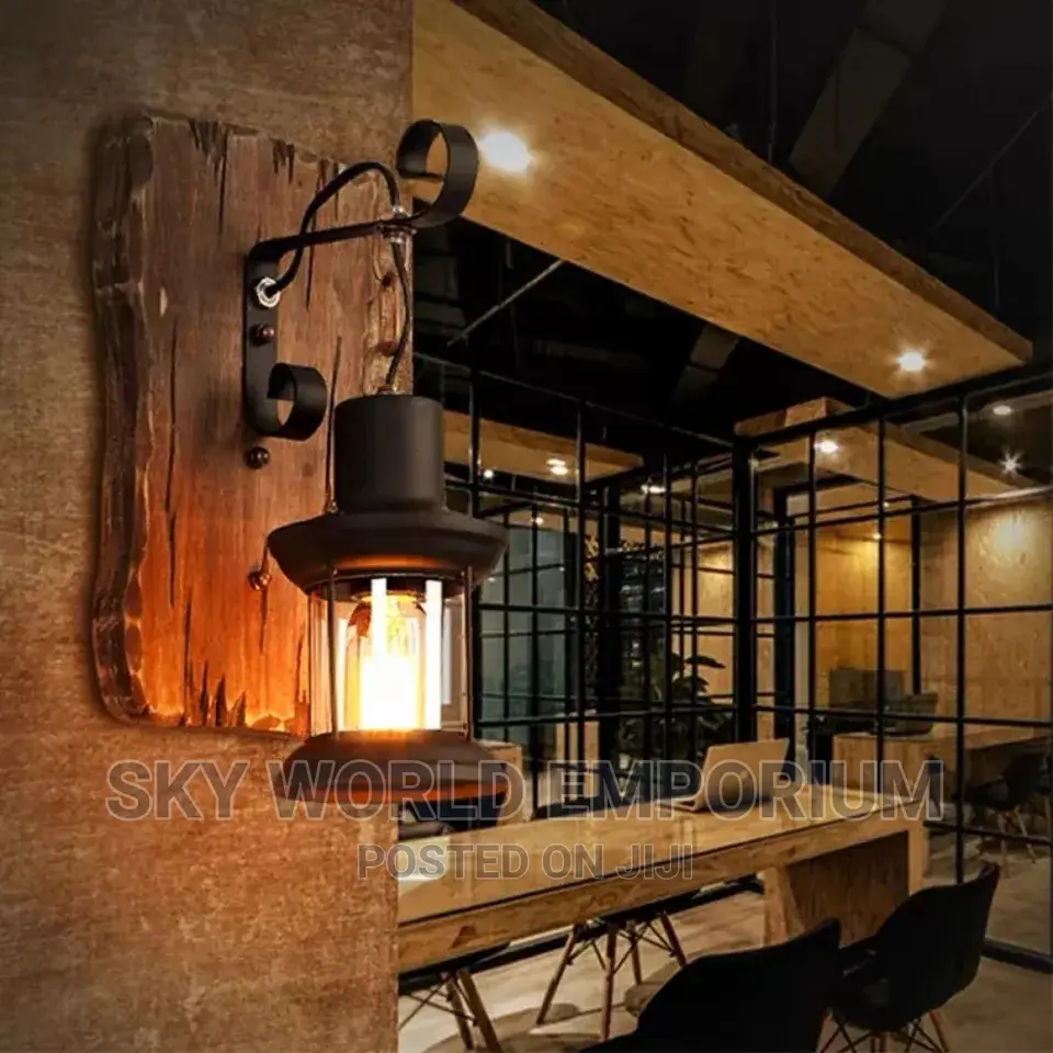 Vintage Wooden Wall Light