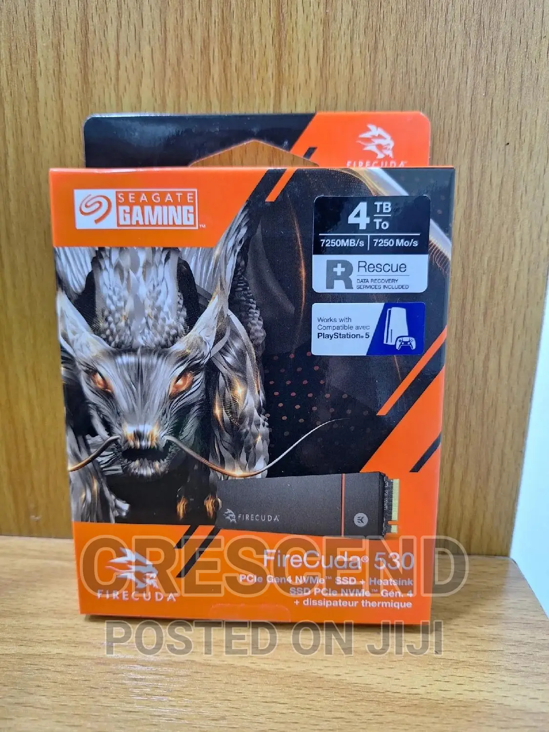 4tb Seagate Firecuda Gaming Pcie Gen 4 Ssd. With Heatsink