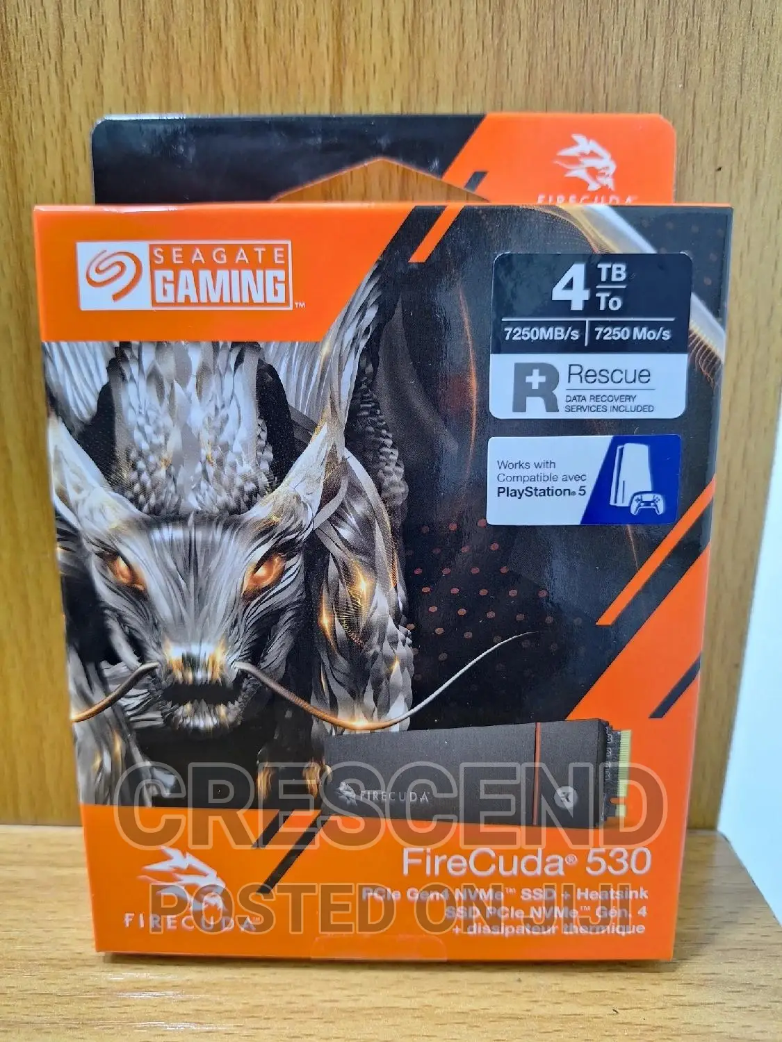 4tb Seagate Firecuda Gaming Pcie Gen 4 Ssd. With Heatsink