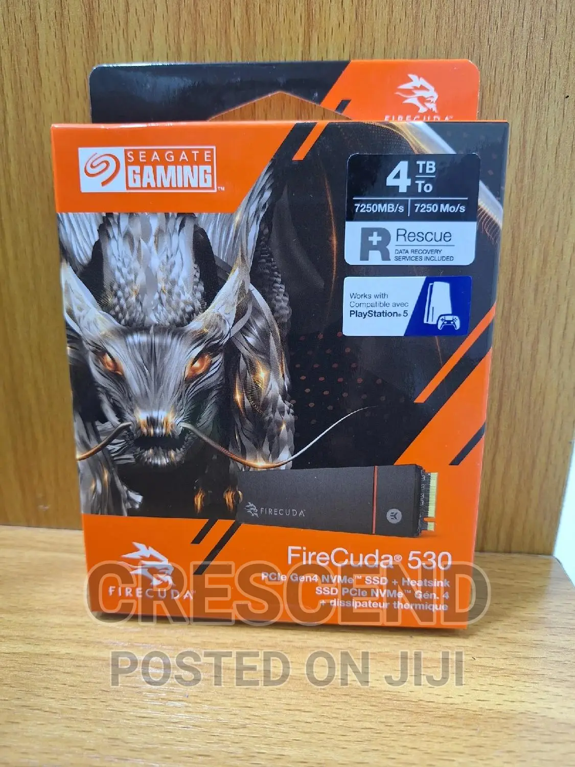 4tb Seagate Firecuda Gaming Pcie Gen 4 Ssd. With Heatsink