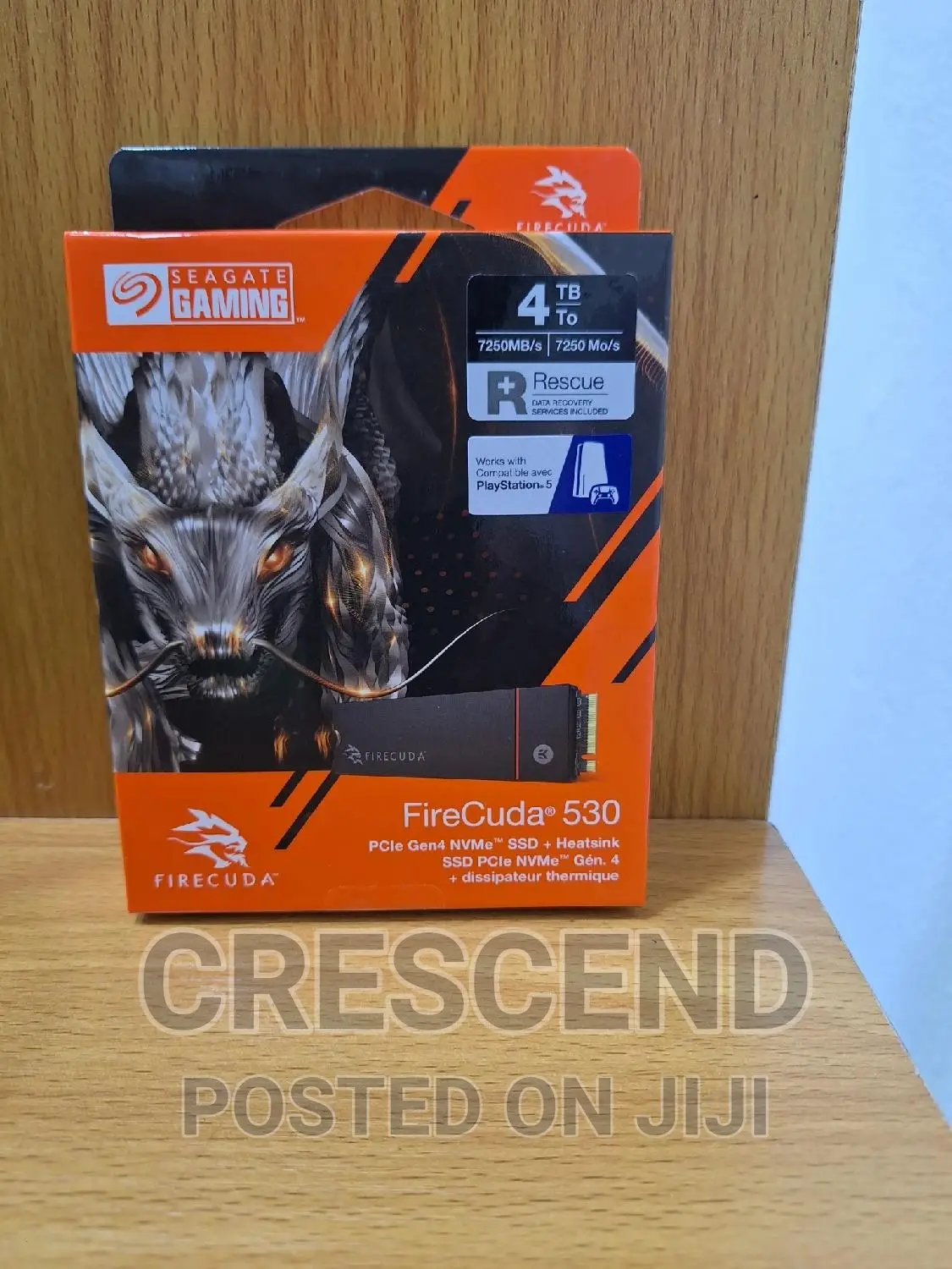 4tb Seagate Firecuda Gaming Pcie Gen 4 Ssd. With Heatsink