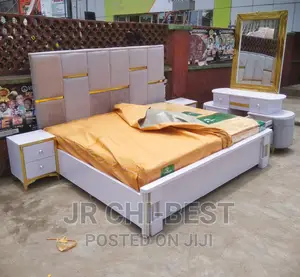 Standard Full Set of 6 by 6 Upholstery HDF Wooden Bed Frame