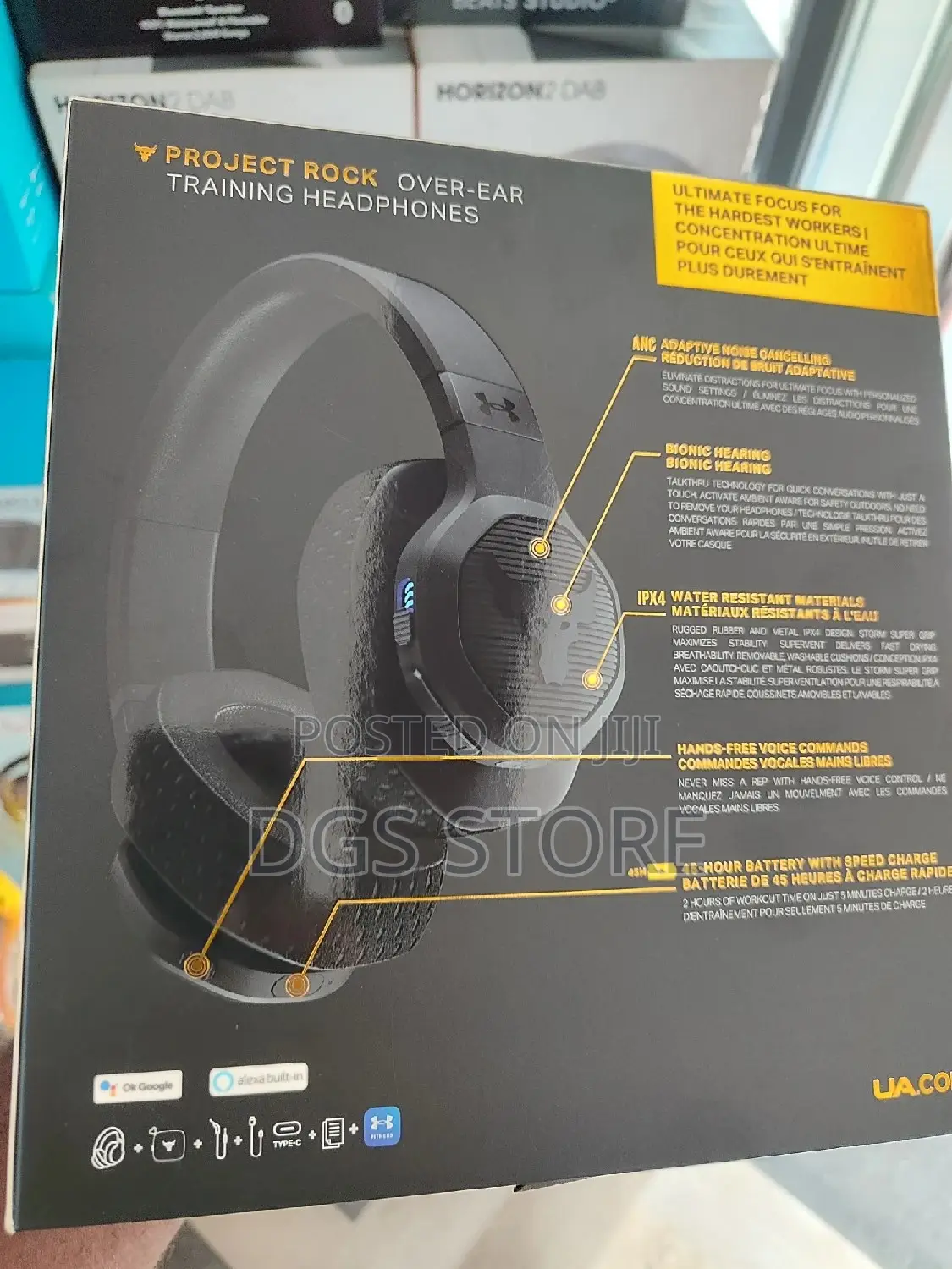 JBL Under Armour Project Rock Over Ear Bluetooth Headphone