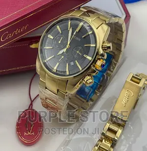 Photo - Cartier Chronograph Watch and Bracelet Set