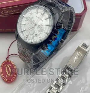 Photo - Cartier Chronograph Watch and Bracelet Set