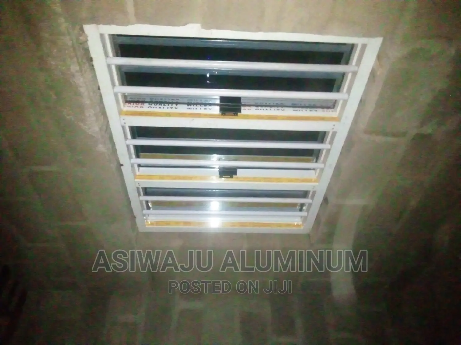 Transom Frameless Window With Burglary