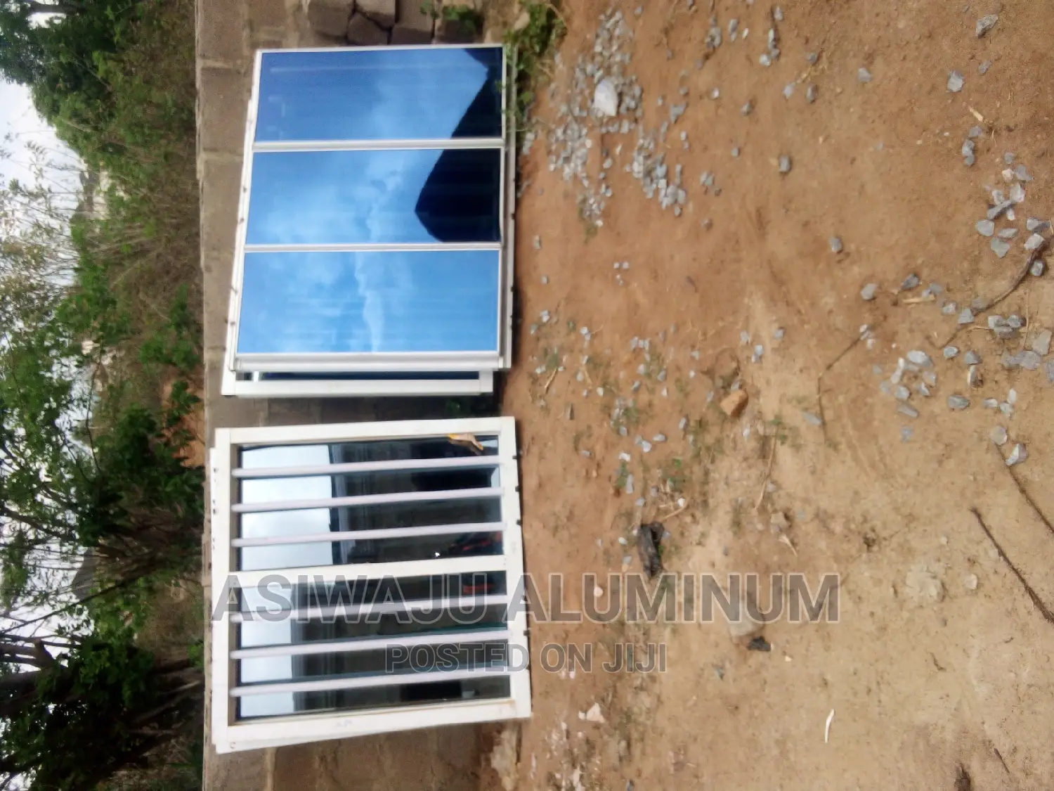Transom Frameless Window With Burglary