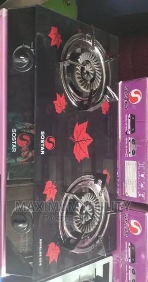 Sostar Glass Face Automatic Table Top 2burners Gas Stove