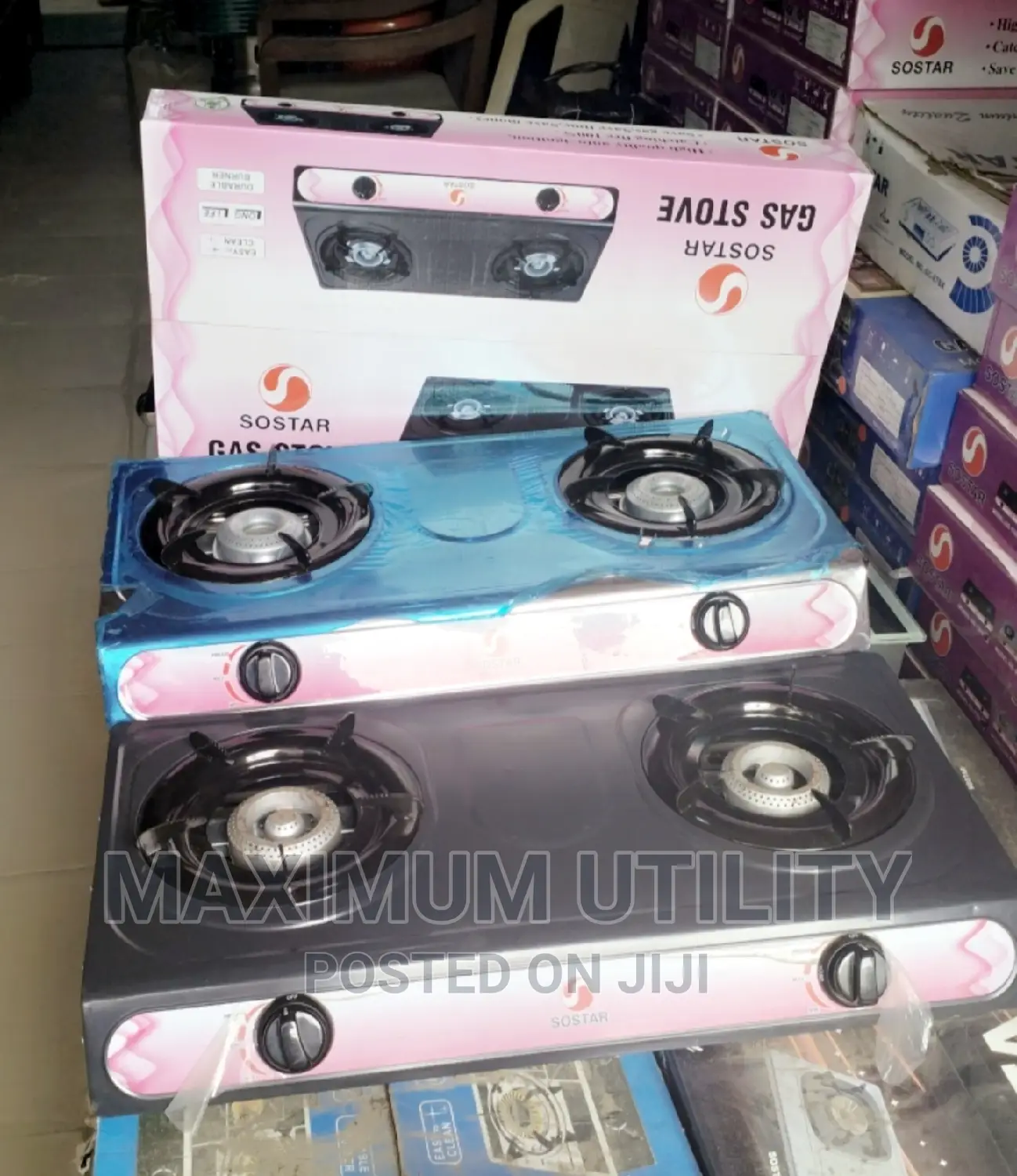 Sostar Stainless Automatic 2burners Gas Cooker
