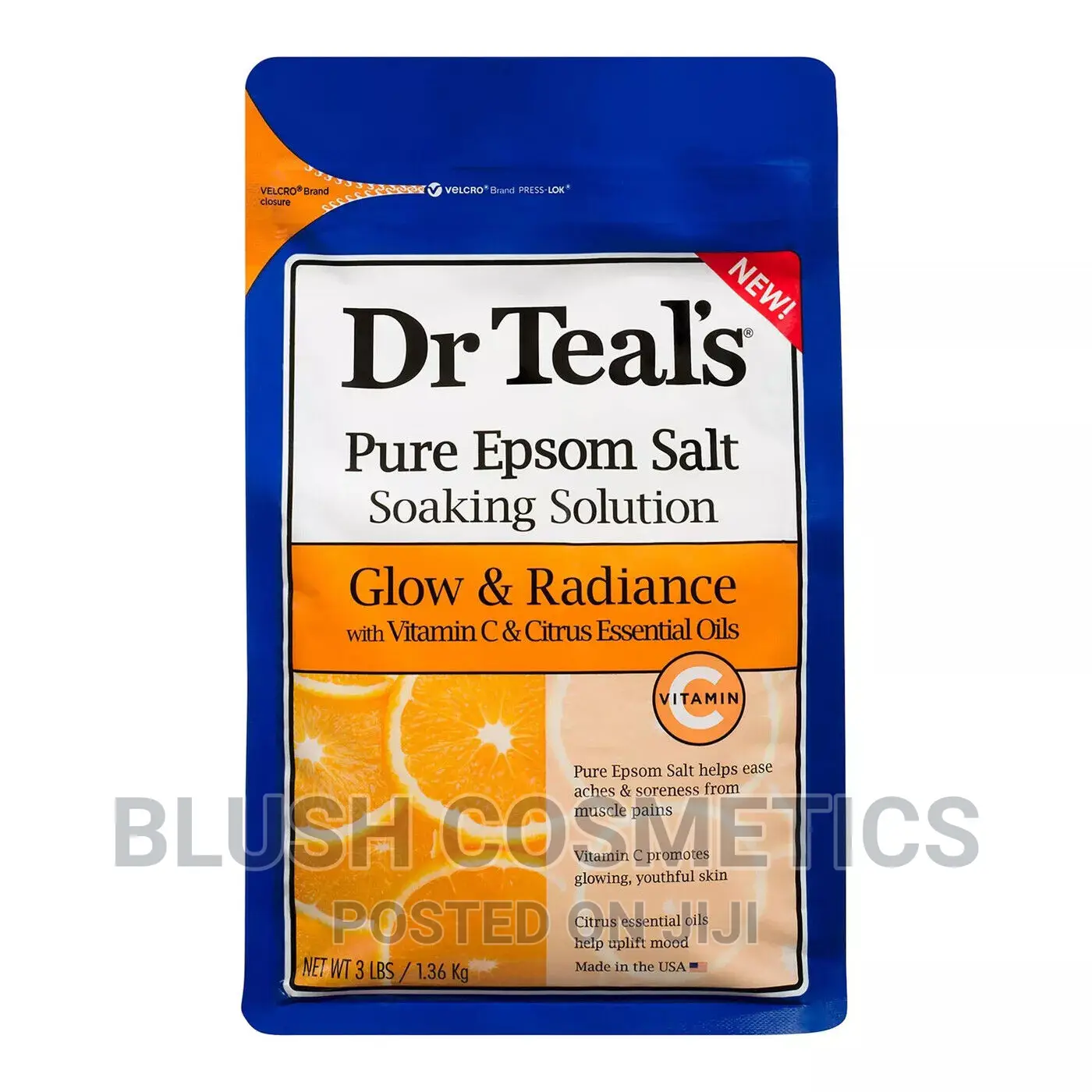 Dr Teals Pure Epsom Salt Soaking Solution Glow and Radiance