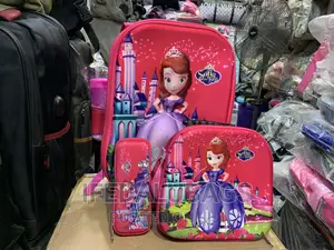 3n1 Sofia Kids Cartoon Character Trolley School Bag
