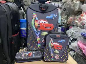3n1 Kids Cartoon Character Trolley School Bag