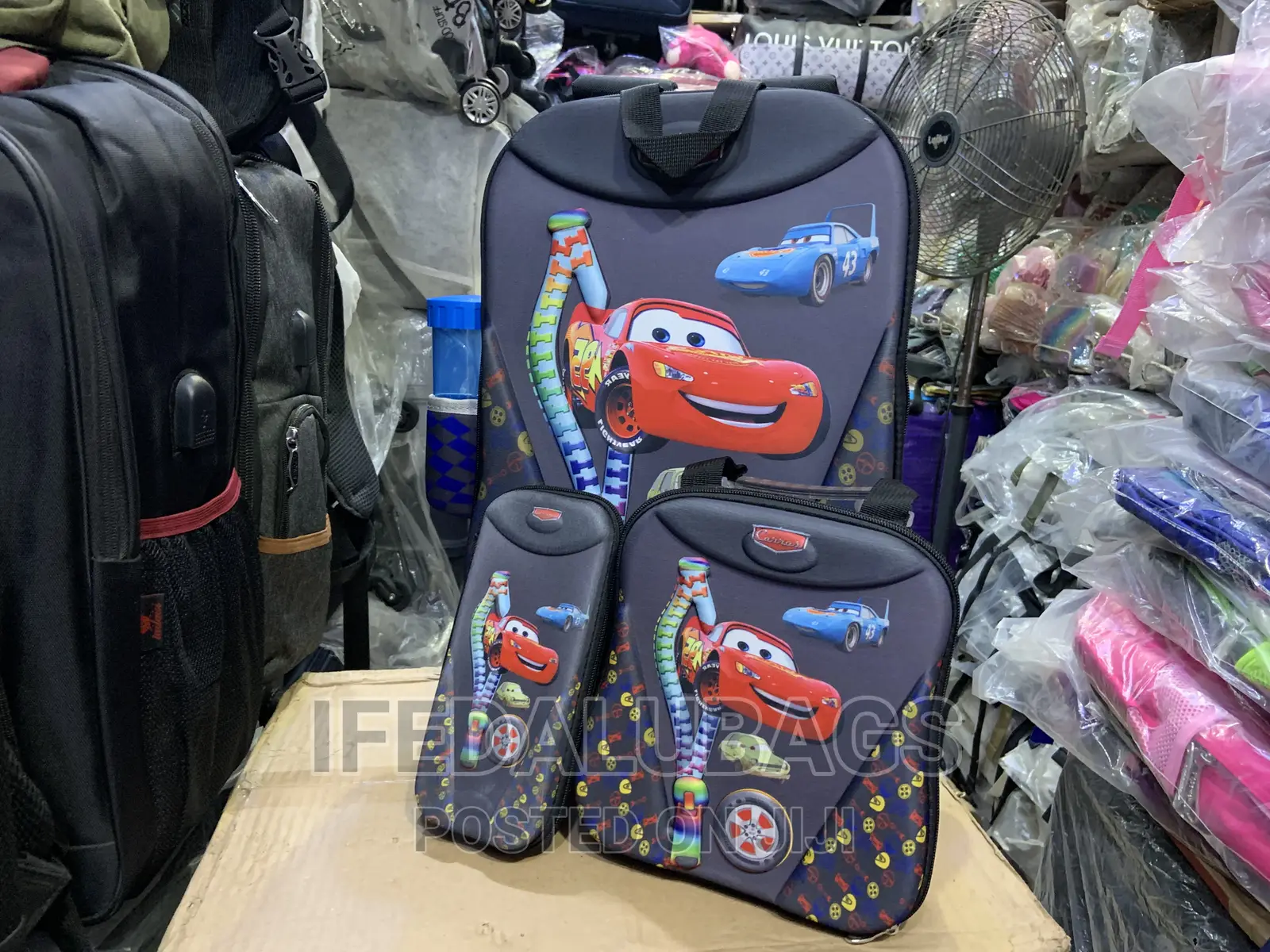 3n1 Kids Cartoon Character Trolley School Bag