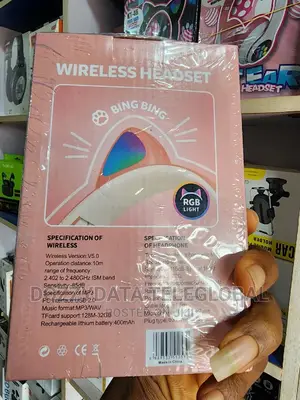 Cat Ears Headset Bluetooth Wireless Headphone With LED Light