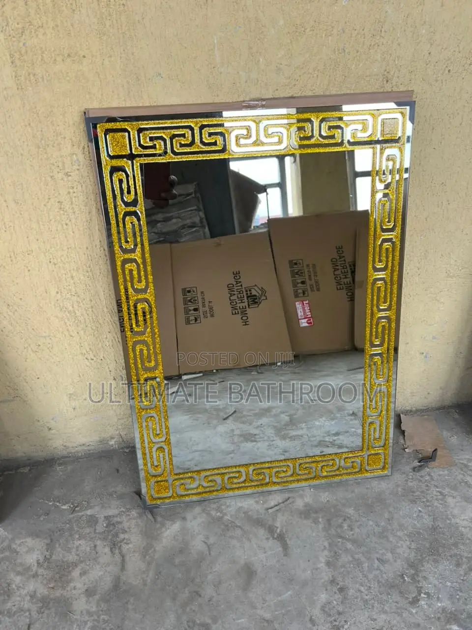 Square Gold Versace Design Mirror