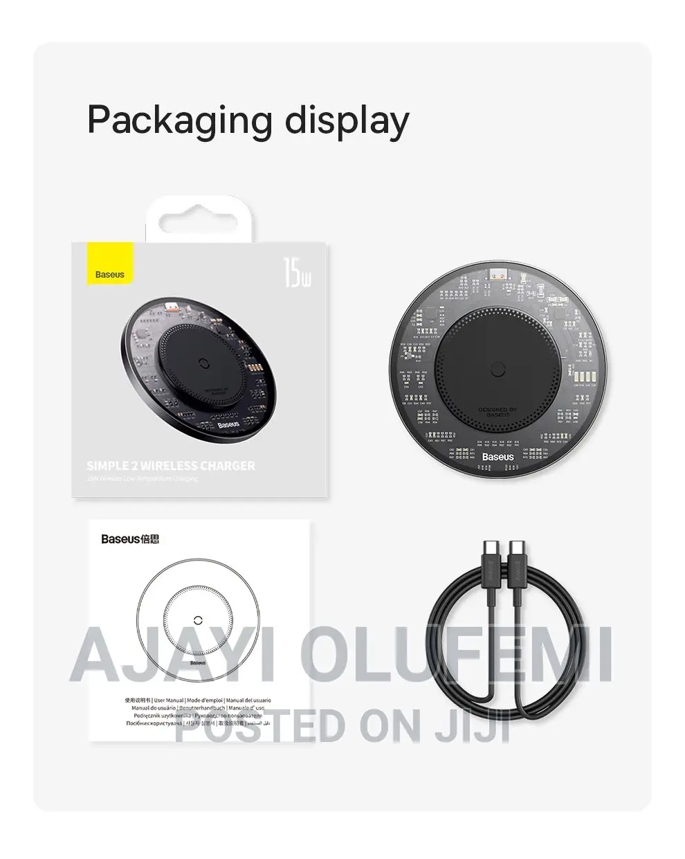 Baseus 15w Wireless Charger