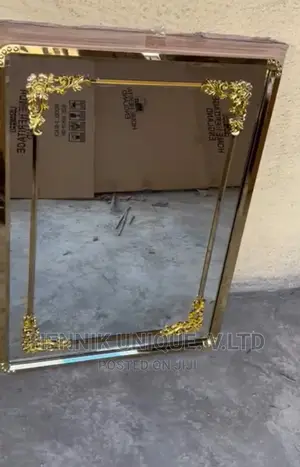 Black and Golden Plated Designer Mirror