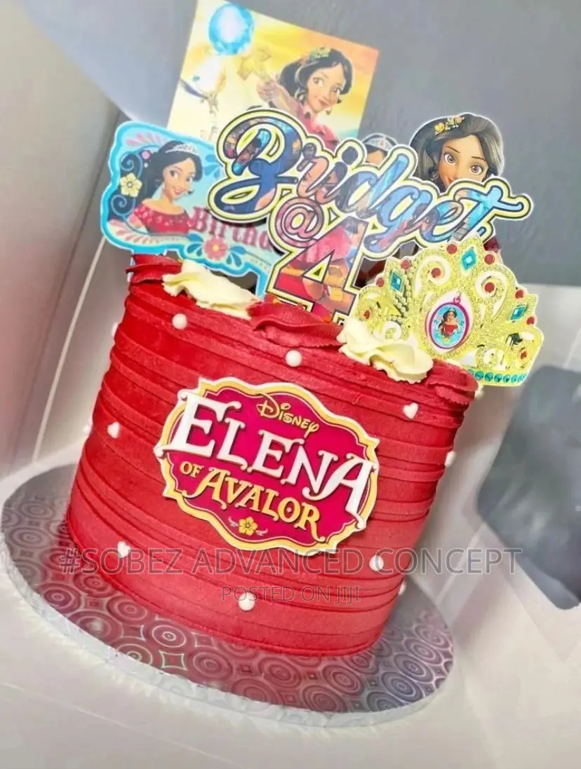 Elena Cartoon Theme Cake