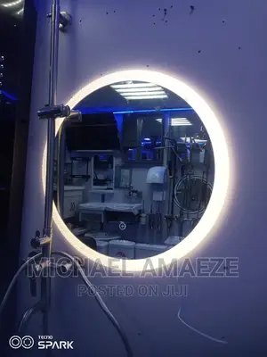 Crystal Round 3 Lights LED Mirror