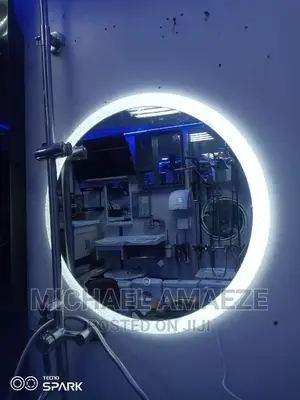 Crystal Round 3 Lights LED Mirror