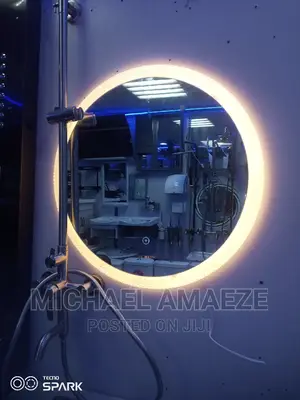 Crystal Round 3 Lights LED Mirror