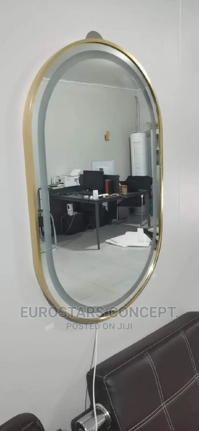 Gold Frame Mirror With Lights