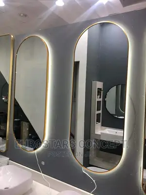 Long Gold Design Sensor Mirror