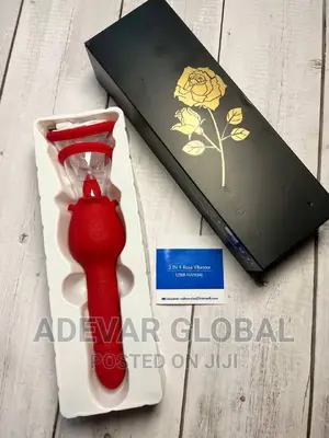Photo - 3-in-1 Rose Vibrator With Thrusting Stem Vagina Licker Sex