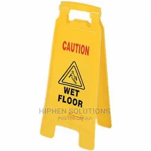 Hiphen 25" X 12" 2-sided Yellow Caution Safety Wet Floor Sign