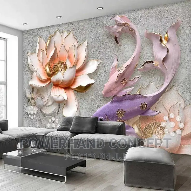Wall Mural at Interior Decoration