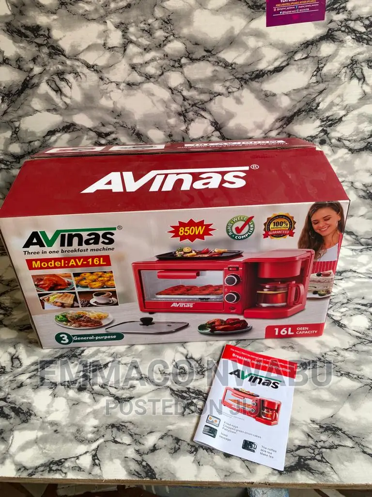 Avinas Breakfast Maker (16litres Oven, Grill and Coffeemaker