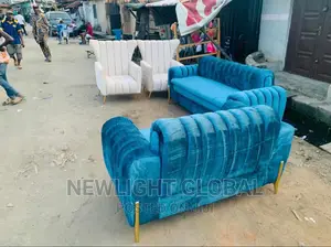 Modern 7 Seater Living Room Fabric Made Royal Sofa Chair.