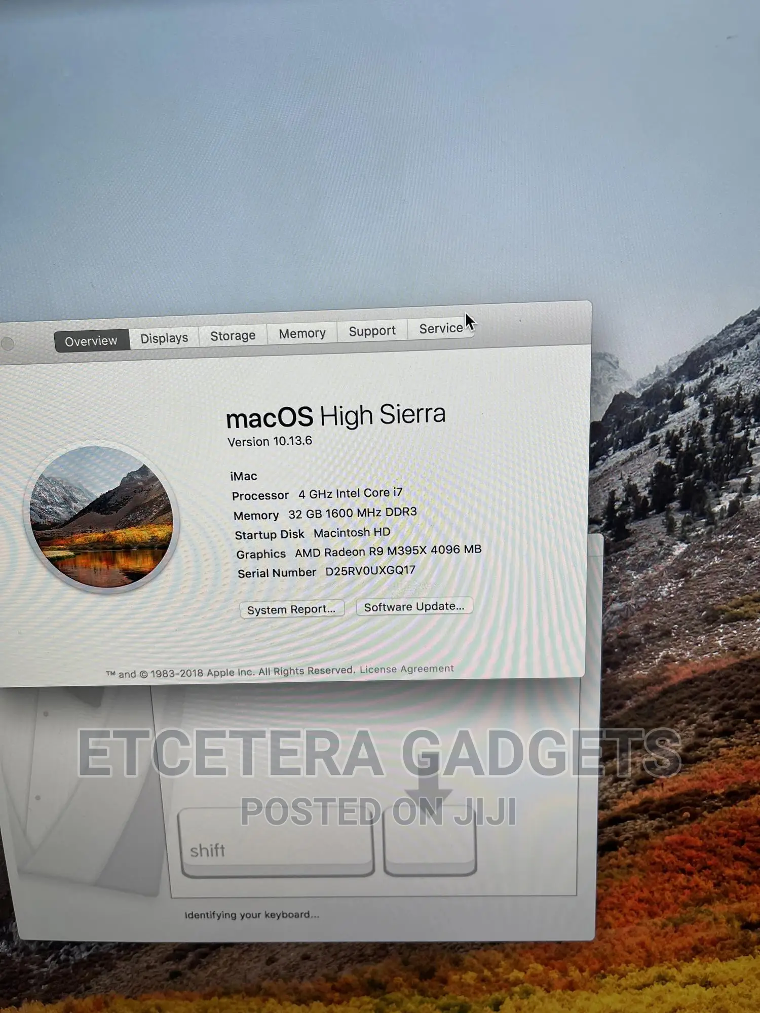 Desktop Computer Apple iMac 32GB Intel Core I7 SSD 1T