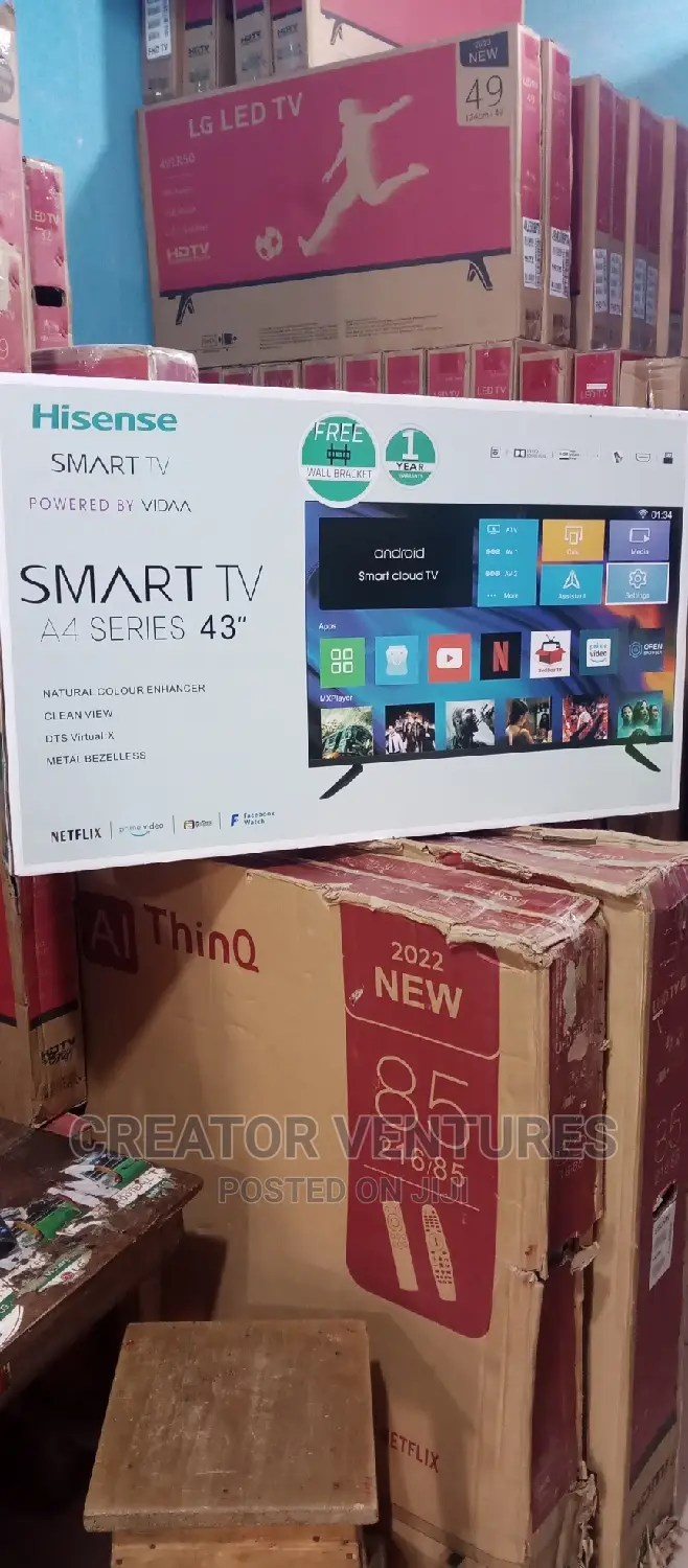 Hisense 43" Smart Android LED Tv, Netflix, Bluetooth