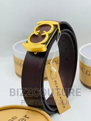 Original GUCCI Leather Belts Available in Store