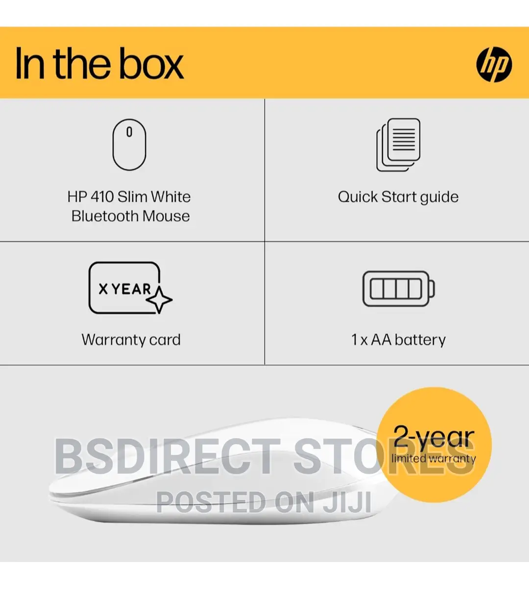 HP 410 PC Mouse Bluetooth Connection, Compatible With Chrome