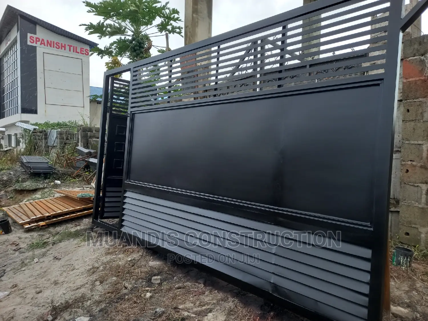 Matte Black Sliding Gates