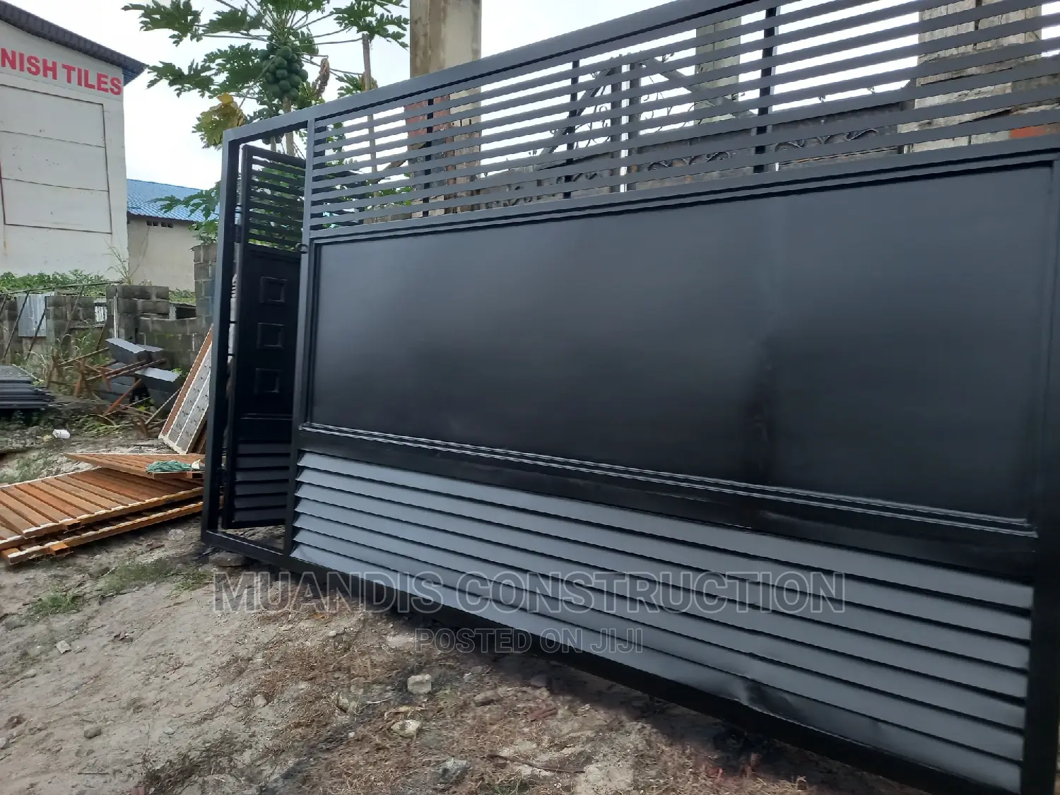 Matte Black Sliding Gates